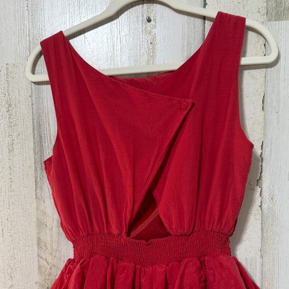 Antik Batik Red Ruffle Mini Dress - Picture 8 of 13